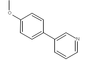 Pyridine,3-(4-methoxyphenyl)- structure, CAS 5958-02-1