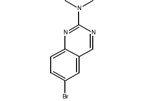 6-bromo-N,N-dimethylquinazolin-2-amine structure, CAS 882670-78-2