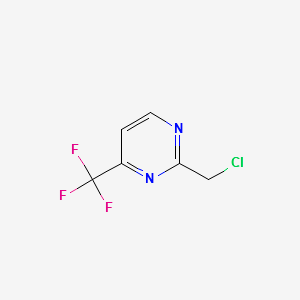 2-(chloromethyl)-4-(trifluoromethyl)pyrimidine structure, CAS 944905-91-3