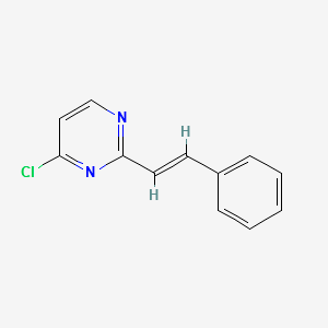 (E)-4-chloro-2-styrylpyrimidine structure, CAS 1245652-84-9