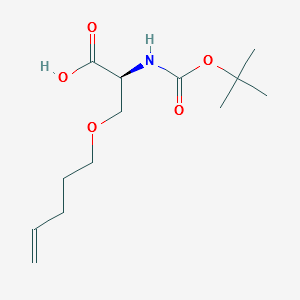 (S)-2-(tert-butoxycarbonylamino)-3-(pent-4-enyloxy)propanoicacid structure, CAS 790305-00-9