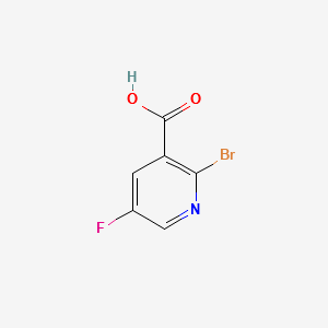 2-Bromo-5-fluoro-nicotinicacid structure, CAS 38186-89-9