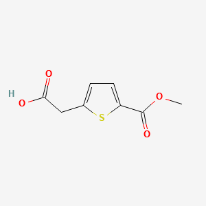 2-(5-(methoxycarbonyl)thiophen-2-yl)aceticacid structure, CAS 142667-06-9