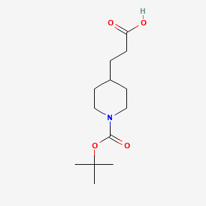 1-Boc-piperidine-4-ylpropionicacid structure, CAS 154775-43-6