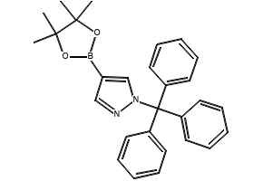 4-(4,4,5,5-Tetramethyl-[1,3,2]dioxaborolan-2-yl)-1-trityl-1H-pyrazole structure, CAS 863238-73-7