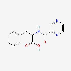 (S)-3-PHENYL-2-[(PYRAZIN-2-YLCARBONYL)AMINO]PROPANOICACID structure, CAS 114457-94-2