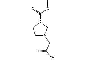 (R)-2-(3-(methoxycarbonyl)pyrrolidin-1-yl)aceticacid structure, CAS 942189-34-6