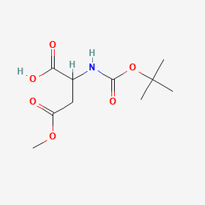 2-(tert-butoxycarbonylamino)-4-methoxy-4-oxobutanoicacid structure, CAS 856417-64-6
