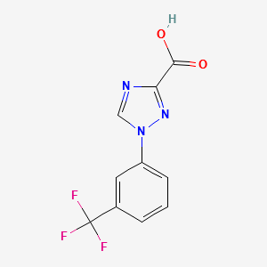 1-(3-(trifluoromethyl)phenyl)-1H-1,2,4-triazole-3-carboxylicacid structure, CAS 1245648-27-4