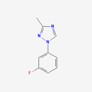 1-(3-fluorophenyl)-3-methyl-1H-1,2,4-triazole structure, CAS 1245643-63-3