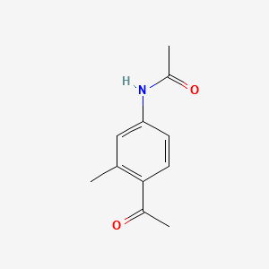 N-(4-acetyl-3-methylphenyl)acetamide structure, CAS 34956-31-5