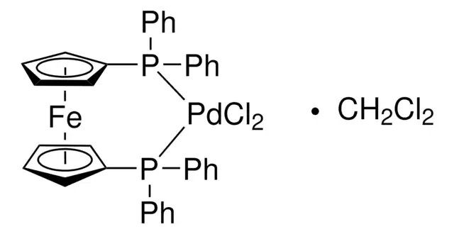 1,1'-Bis(diphenylphosphino)ferrocene-palladium(II)dichloridedichloromethanecomplex structure, CAS 95464-05-4