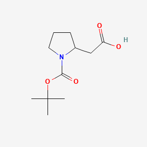 2-Pyrrolidineaceticacid,1-[(1,1-dimethylethoxy)carbonyl]- structure, CAS 194154-91-1