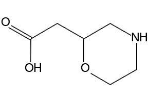 2-Morpholineaceticacid structure, CAS 180863-27-8