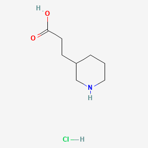 3-Piperidinepropanoicacid,hydrochloride structure, CAS 71985-82-5