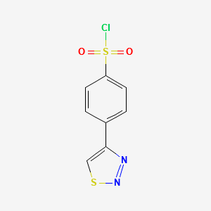 4-(1,2,3-Thiadiazol-4-yl)benzenesulfonylchloride structure, CAS 499771-00-5