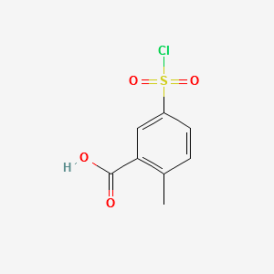 5-chlorosulfonyl-2-methylbenzoicacid structure, CAS 89001-57-0