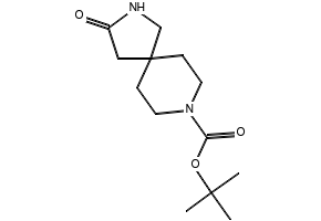 tert-butyl3-oxo-2,8-diazaspiro[4.5]decane-8-carboxylate structure, CAS 169206-67-1