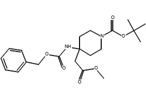 tert-butyl4-(2-methoxy-2-oxoethyl)-4-(nitromethyl)piperidine-1-carboxylate structure, CAS 169206-66-0