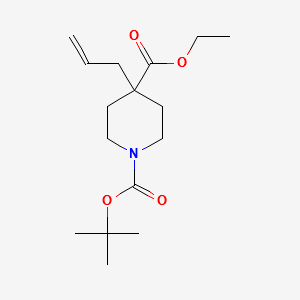 1-tert-butyl4-ethyl4-allylpiperidine-1,4-dicarboxylate structure, CAS 146603-99-8