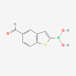 5-Formylbenzo[b]thiophen-2-ylboronicacid structure, CAS 1182272-63-4