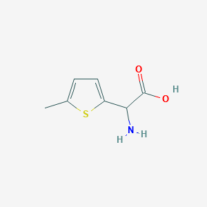 2-amino-2-(5-methylthiophen-2-yl)aceticacid structure, CAS 89776-66-9