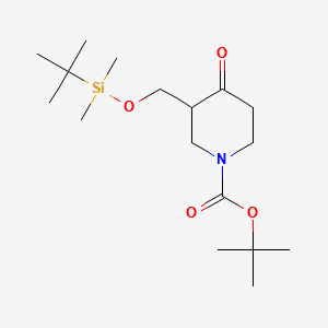 tert-butyl3-((tert-butyldimethylsilyloxy)methyl)-4-oxopiperidine-1-carboxylate structure, CAS 849767-21-1