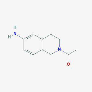 2-Acetyl-1,2,3,4-tetrahydroisoquinolin-6-amine structure, CAS 245547-23-3