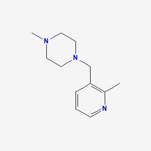 1-methyl-4-((2-methylpyridin-3-yl)methyl)piperazine structure, CAS 1245648-35-4