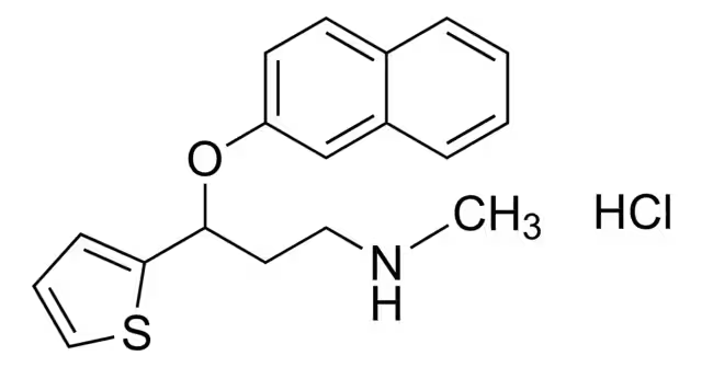 (+)-(S)-n-methyl-g-(1-naphthyloxy)-2-thiophenepropylamine,hydrochloride/duloxetinehcl structure, CAS 136434-34-9