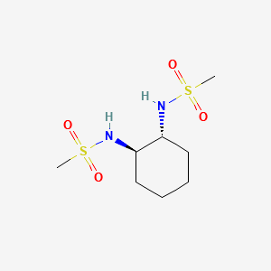 (1R,2R)-1,2-N,N'-Bis[(methane-sulfonyl)amino]-cyclohexane structure, CAS 122833-58-3