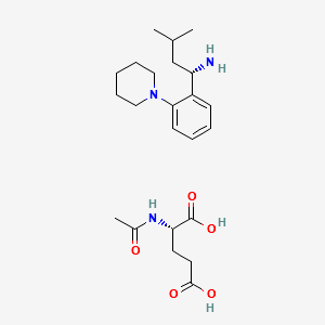 (1S)-3-Methyl-1-[2-(piperidin-1-yl)phenyl]butaNn--A1c-aemtyiln-Le-glutamate structure, CAS 219921-94-5