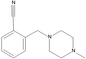 2-((4-methylpiperazin-1-yl)methyl)benzonitrile structure, CAS 864069-00-1