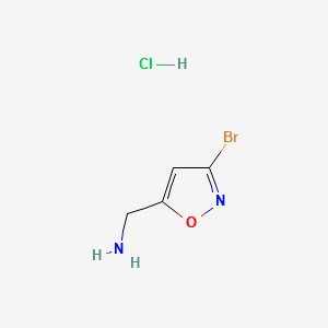 (3-Bromoisoxazol-5-yl)methylaminehydrochloride structure, CAS 90802-21-4