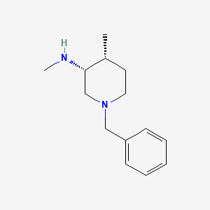 (3R,4R)-1-Benzyl-N,4-dimethylpiperidin-3-amine structure, CAS 477600-70-7