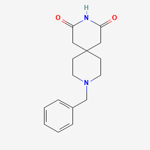 9-benzyl-3,9-diazaspiro[5.5]undecane-2,4-dione structure, CAS 189333-48-0