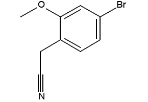 (4-Bromo-2-methoxyphenyl)acetonitrile structure, CAS 858523-37-2