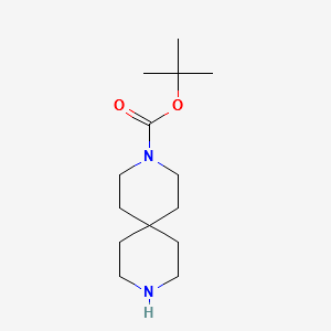 tert-butyl3,9-diazaspiro[5.5]undecane-3-carboxylate structure, CAS 173405-78-2