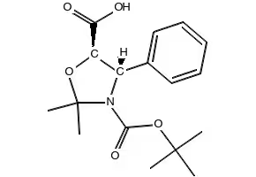 (4S,5R)-3-Benzoyl-2,2-dimethyl-4-phenyloxazolidine-5-carboxylicacid structure, CAS 153652-70-1