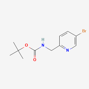 (5-Bromopyridin-2-ylmethyl)carbamicacidtert-butylester structure, CAS 1188477-11-3