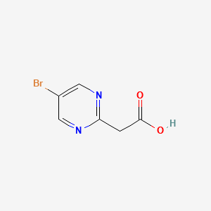 (5-Bromopyrimidin-2-yl)aceticacid structure, CAS 1134327-93-7