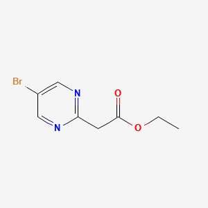 (5-Bromopyrimidin-2-yl)aceticacidethylester structure, CAS 1134327-91-5