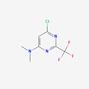 (6-Chloro-2-trifluoromethylpyrimidin-4-yl)dimethyl-amine structure, CAS 866648-53-5