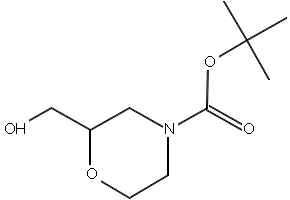 4-Boc-2-Hydroxymethylmorpholine structure, CAS 135065-69-9