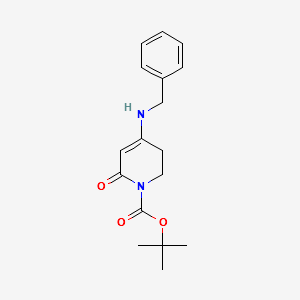 tert-Butyl4-(benzylamino)-2-oxo-5,6-dihydropyridine-1(2H)-carboxylate structure, CAS 1245649-71-1