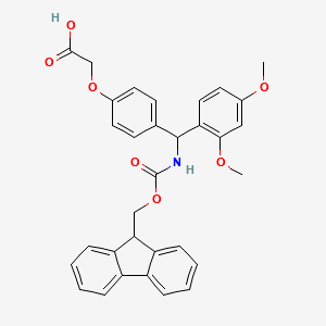 RinkAmideLinker-[(R,S)-a-[1-(9H-Fluoren-9-yl)-methoxy-formamido]-2,4-dimethoxybenzyl-phenoxyaceticacid structure, CAS 145069-56-3