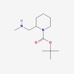 tert-Butyl2-((methylamino)methyl)piperidine-1-carboxylate structure, CAS 1245645-35-5