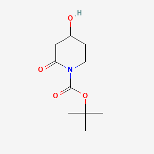 tert-Butyl4-hydroxy-2-oxopiperidine-1-carboxylate structure, CAS 1245646-10-9