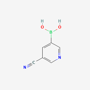 5-cyanopyridin-3-ylboronicacid structure, CAS 497147-93-0