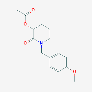 1-(4-Methoxybenzyl)-2-oxopiperidin-3-ylacetate structure, CAS 1253790-65-6